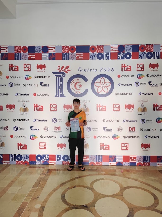 Lucas Freitas Vieira, integrante da equipe brasileira na ICO 2026