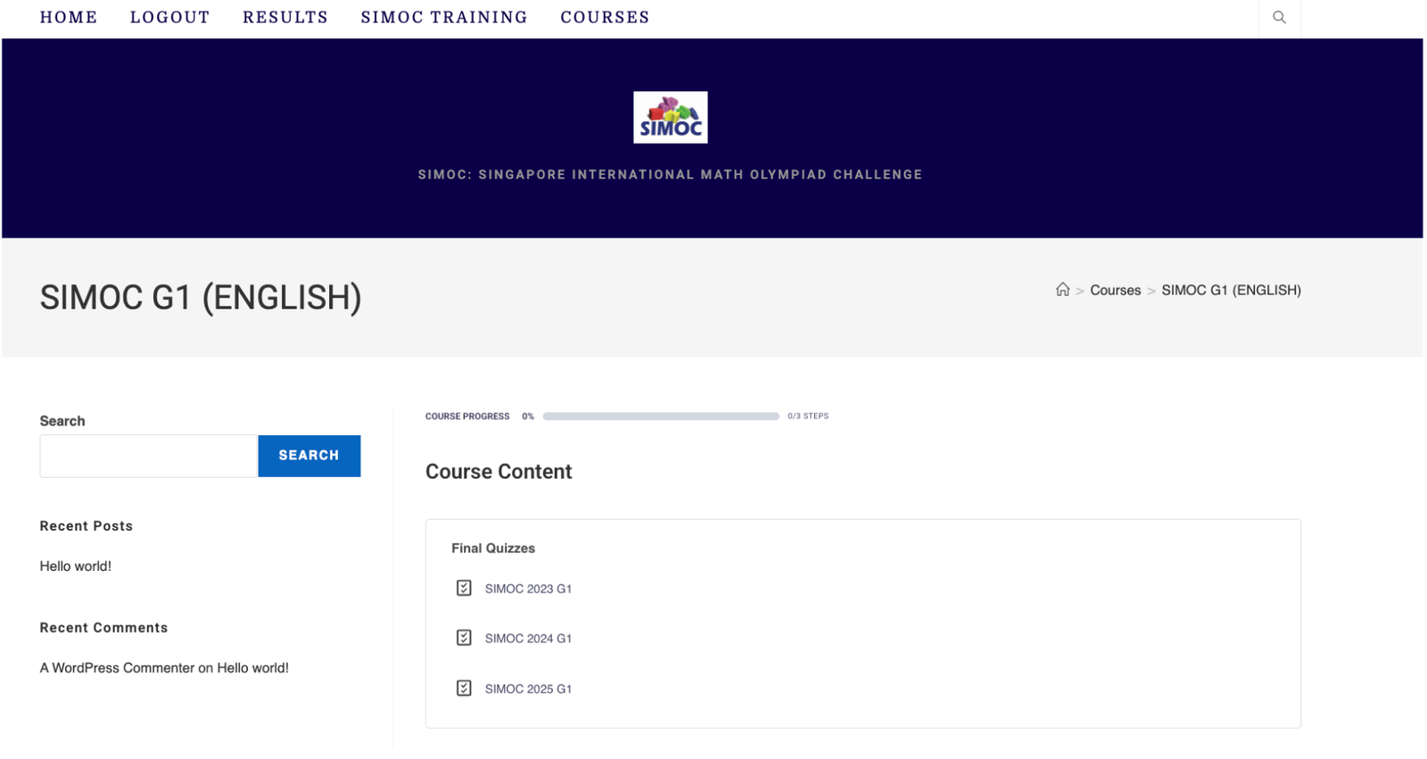 Conteúdo do Curso e Provas Anteriores